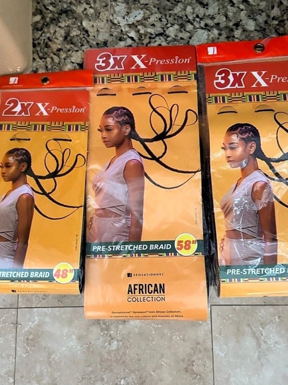 X-Pression 3X X-Pression Pre-Stretched Braid Pre-Stretched Braid Black & Brown